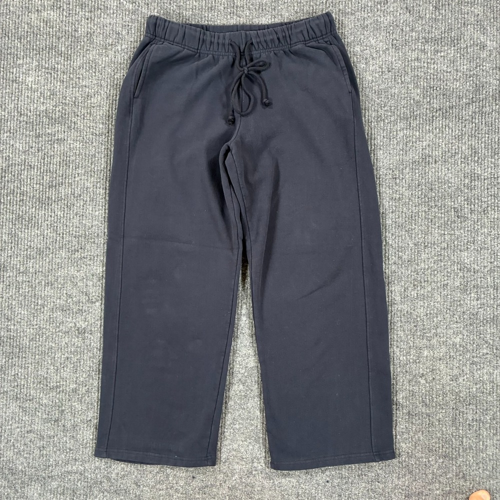 Lazy Sunday Sweatpants Womens Size Large Black Fleece Lounge Pull‎ On Drawstring